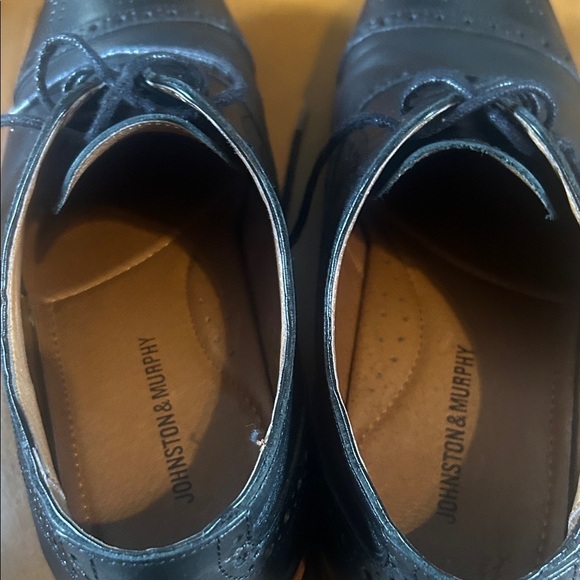 Johnston & Murphy Black Leather Brogue Derby Dress Shoes Men’s Size 9.5M main image 4